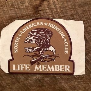 North American hunting club life member patch vintage